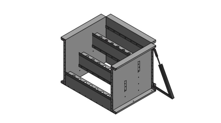 4' Wide Steel Step w/ 6" Radius Corners